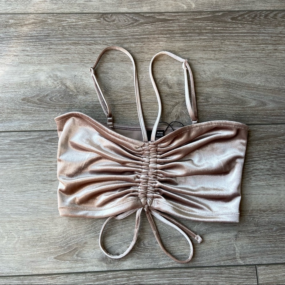 NWOT Garage Ruched Velvet Cami - Picture 4 of 11
